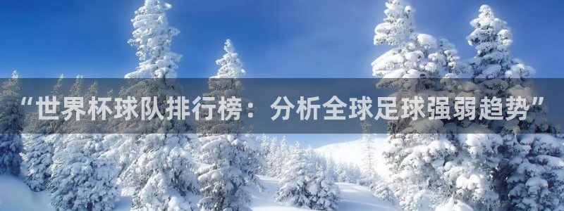 国际足联世界杯:“世界杯球队排行榜:分析全球足球强弱趋势”
